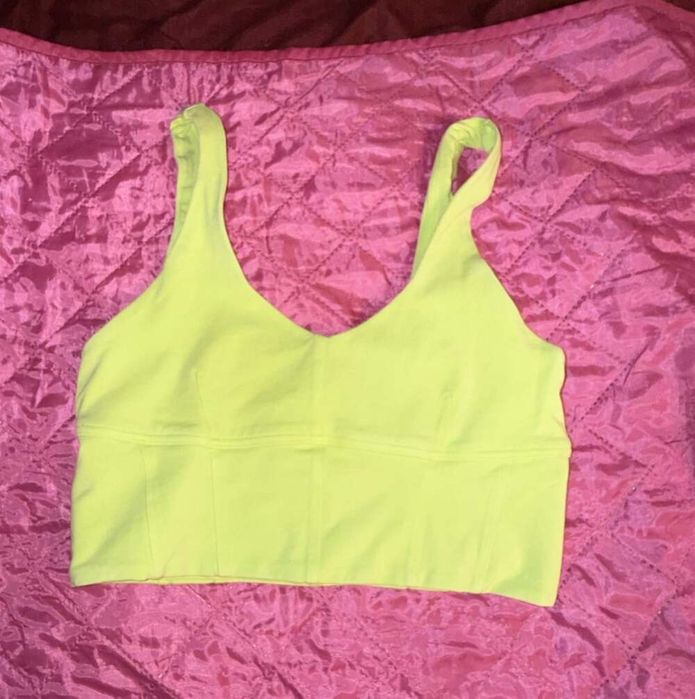 OFFLINE By Aerie Sports Bra Size S Green Longline Crop Top